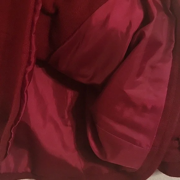 Vintage Lane Bryant Double Breasted Deep Red Peacoat sz 14/16 Lined, Wool Blend - Picture 9 of 14